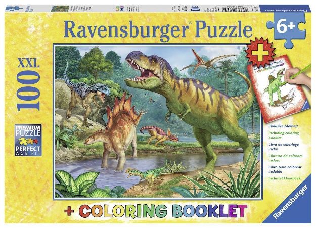 Bild von Puzzle 100T +Malbuch Welt der Dinosaurier - 13695