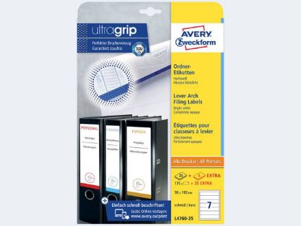 Zeige Details für Ordner Etiketten schmal 38x192mm weiss - L4760-25 Bild von Ordner Etiketten schmal 38x192mm weiss - L4760-25