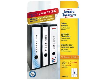 Zeige Details für Ordner Etiketten breit 61x297mm weiss - L4759-25 Bild von Ordner Etiketten breit 61x297mm weiss - L4759-25