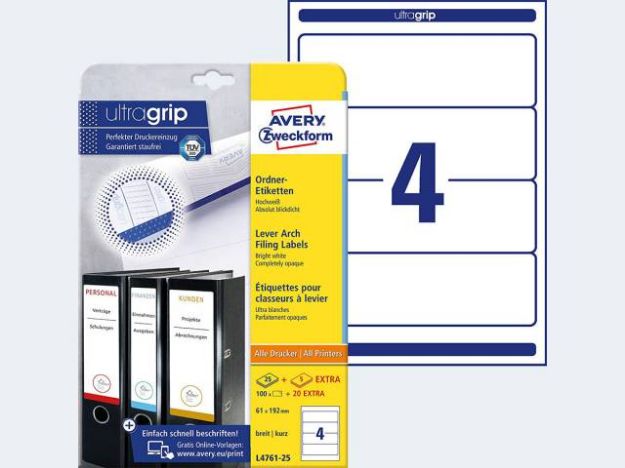 Bild von Etikett 4761 ILK 192x61breit kurz - L4761-25