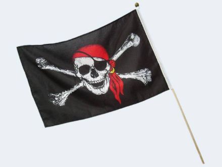 Zeige Details für Piratenflagge Holzstab - 1525 Bild von Piratenflagge Holzstab - 1525