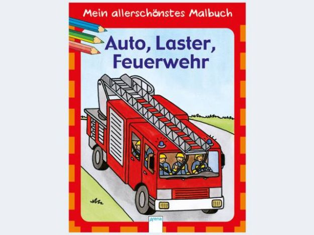 Bild von Malbuch Auto/Laster/Feuerwehr 3J 32S 21x28cm - 09841-8