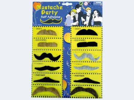 Zeige Details für Schnurrbart a.Kte. versch.Formen Karte=12 - Eine Verkaufseinheit = 12 Stück - 500.100.01 Bild von Schnurrbart a.Kte. versch.Formen Karte=12 - Eine Verkaufseinheit = 12 Stück - 500.100.01