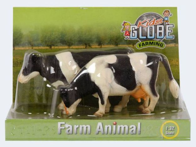 Bild von Farm 2 Kühe 1:32 schw/wss 6cm stehend - 571873