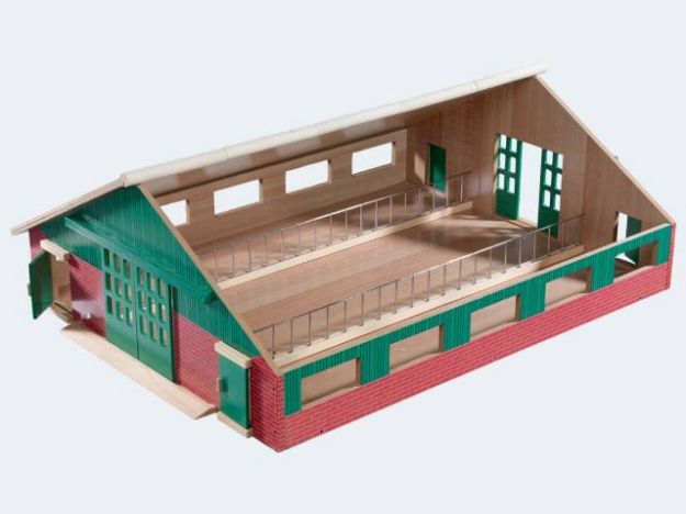 Bild von Farm Kuhstall 1:32 73x60 Holzbausatz - 610540