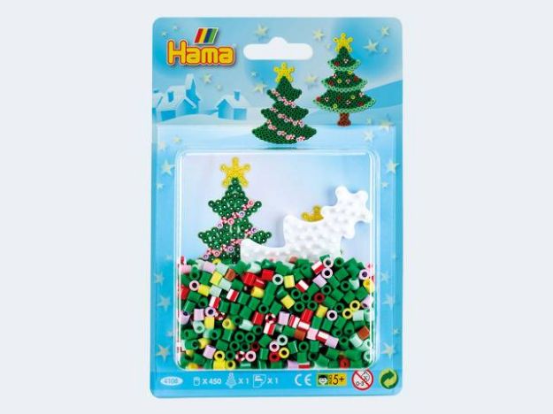 Bild von Hama 450 Perlen Weihnachtsbaum 1 Platte - 4108
