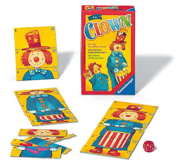 Bild von Clown - Würfel/Legespiel Mitbringspiel 4+ - 23115