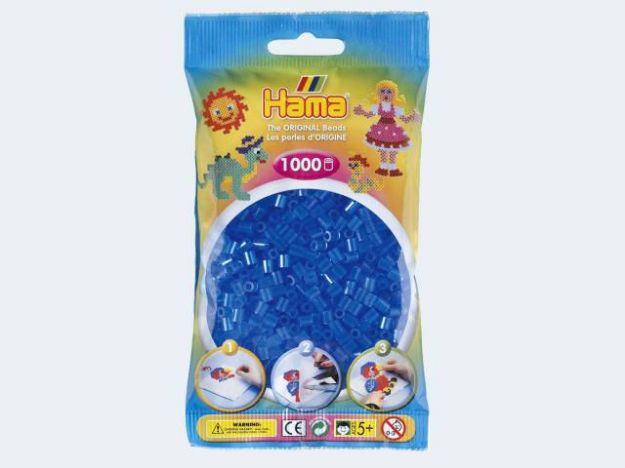 Bild von Hama 1000 Perlen blau transparent - 207-15