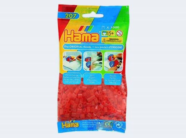 Bild von Hama 1000 Perlen rot tranparent - 207-13