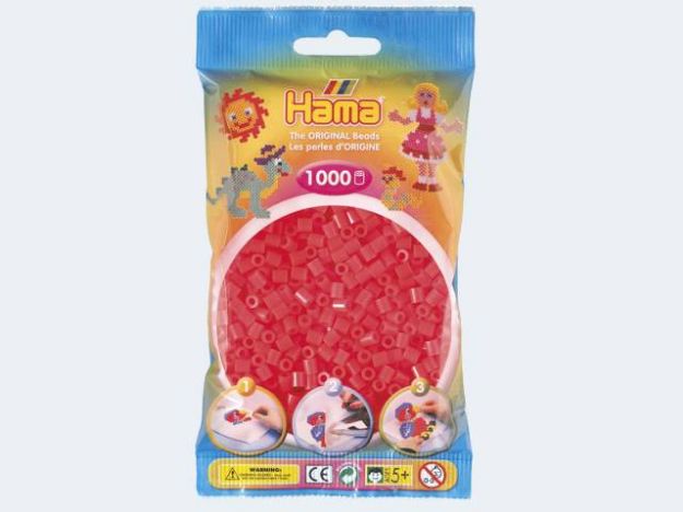 Bild von Hama 1000 Perlen neonrot - 207-35