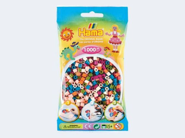 Bild von Hama 1000 Perlen mix pastell - 207-58