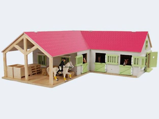 Bild von Farm Pferdehof 68x77cm 1:24 mit 4 Pferdeboxen - 610210