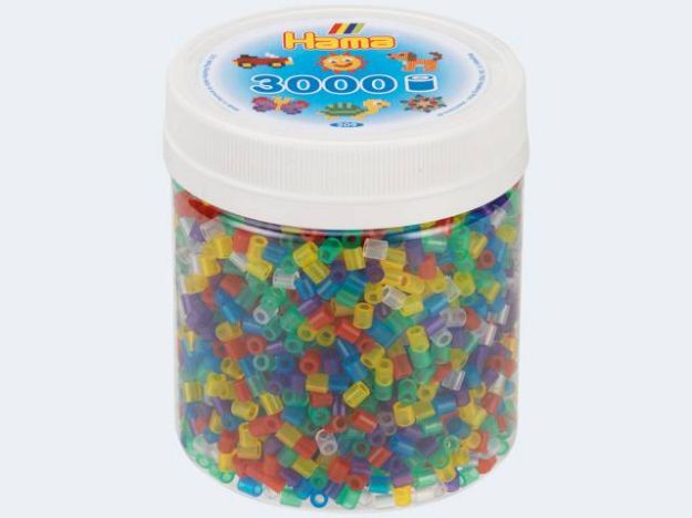 Bild von Hama 3000 Perlen transp in Dose gemischt - 209-53