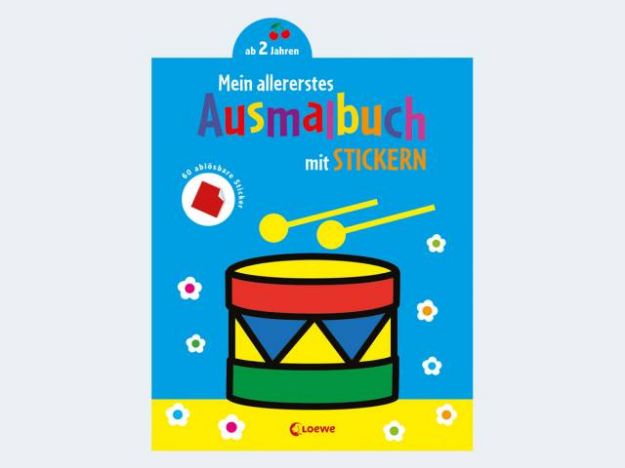 Bild von Ausmalbuch mit Stickern (Trommel) blau - 1026-4