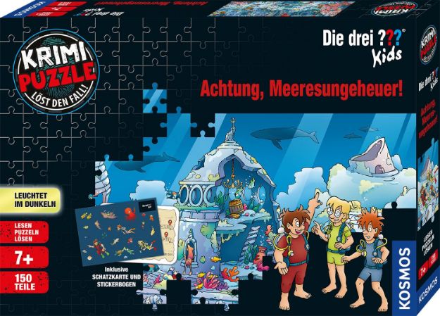Bild von Kosmos Krimipuzzle Die drei ??? Kids 150 Teile / Achtung, Meeresungeheuer! - 680664