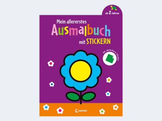 Bild von Ausmalbuch mit Stickern (Blume) lila - 1028-1