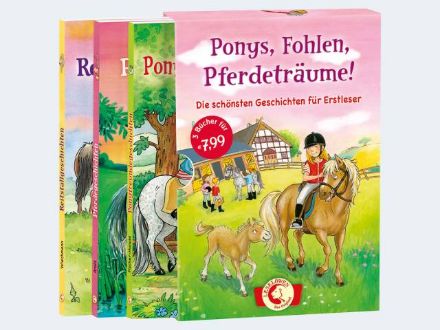 Zeige Details für Ponys/Fohlen/Pferdeträume 3 Bücher im Schuber 6J - 7777-6 Bild von Ponys/Fohlen/Pferdeträume 3 Bücher im Schuber 6J - 7777-6