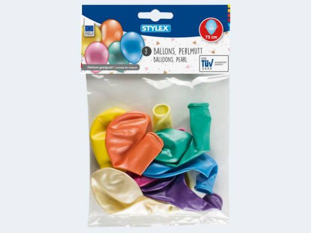 Bild von 8 Luftballons Perlmutt  - 14743