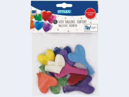 Zeige Details für 10 Luftballon 16cm bunte Herzen - 14761 Bild von 10 Luftballon 16cm bunte Herzen - 14761