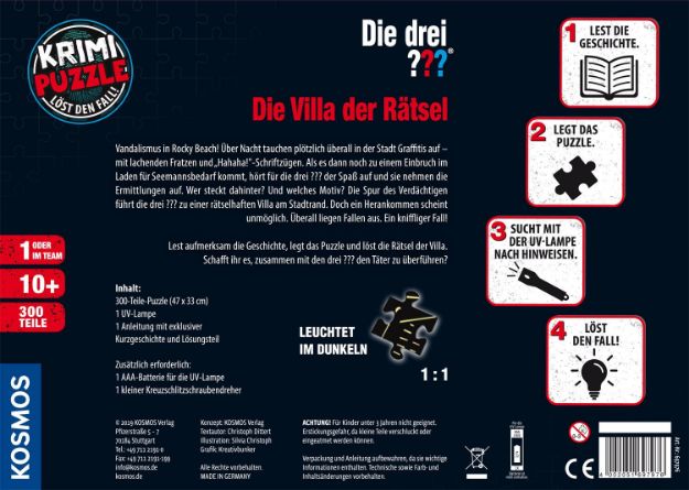 Bild von Kosmos Krimipuzzle ??? 300 Teile / Die Villa der Rätsel - 697976