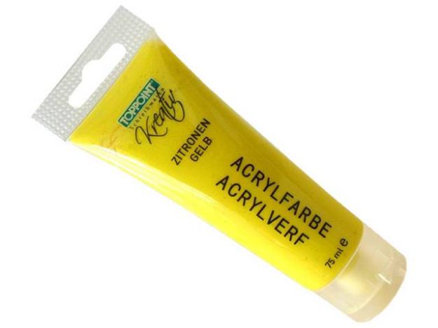 Bild von Acrylfarbe 75ml in Tube zitronengelb - 28641