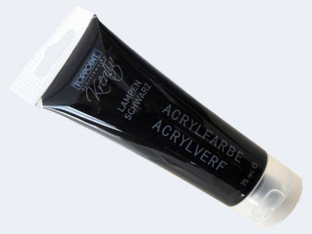 Bild von Acrylfarbe 75ml in Tube lampenschwarz - 28645
