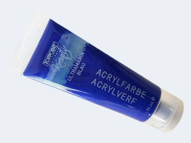 Bild von Acrylfarbe 75ml in Tube ultramarinblau - 28644