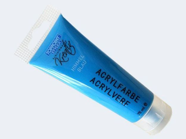 Bild von Acrylfarbe 75ml in Tube himmelblau - 28648