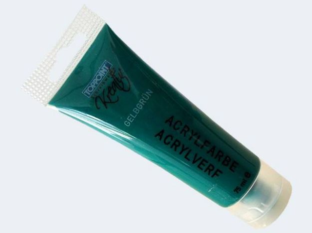Bild von Acrylfarbe 75ml in Tube gelbgrün - 28649