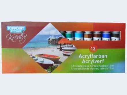 Zeige Details für 12 Acrylfarben in Tube 12 Farben a 12ml - 28651 Bild von 12 Acrylfarben in Tube 12 Farben a 12ml - 28651