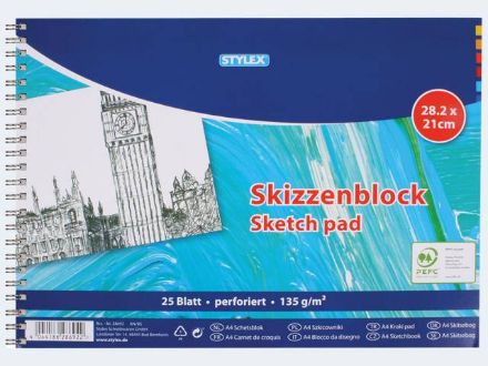 Zeige Details für Skizzenblock DIN A4 25 Blatt 135g - 28692 Bild von Skizzenblock DIN A4 25 Blatt 135g - 28692