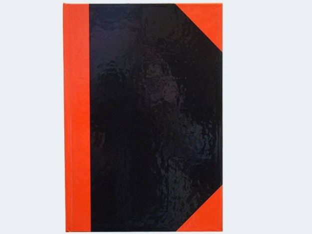 Bild von Kladde A5/96Bl kariert schwarz/rot - 29115