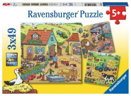 Zeige Details für Puzzle Viel los auf dem Bauernhof 3x49T - 05078 Bild von Puzzle Viel los auf dem Bauernhof 3x49T - 05078