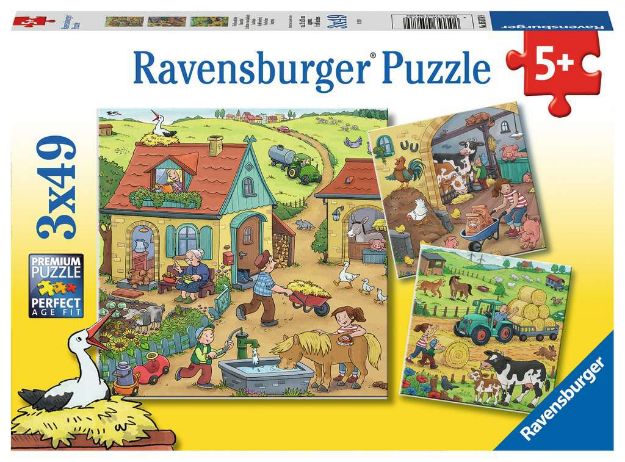 Bild von Puzzle Viel los auf dem Bauernhof 3x49T - 05078