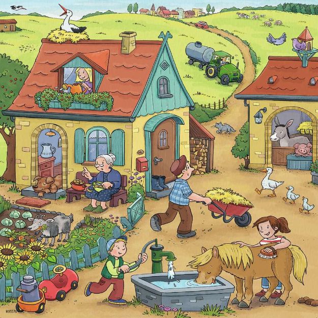 Bild von Puzzle Viel los auf dem Bauernhof 3x49T - 05078
