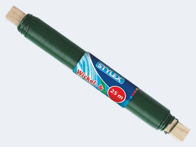 Bild von Wickeldraht 0,65mm 25m auf Holzstab grün - 40714