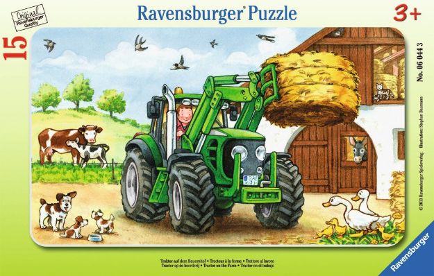 Bild von Rahmenpuzzle 15T Traktor auf dem Bauernhof - 06044