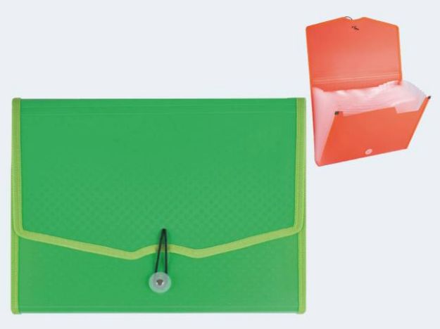 Bild von Fächertasche A4 12 Einsteckfächer farbig - Eine Verkaufseinheit = 6 Stück - 43566