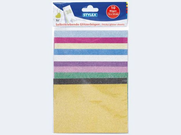 Bild von 10 Glitzerbögen SK 15x10cm - 46454