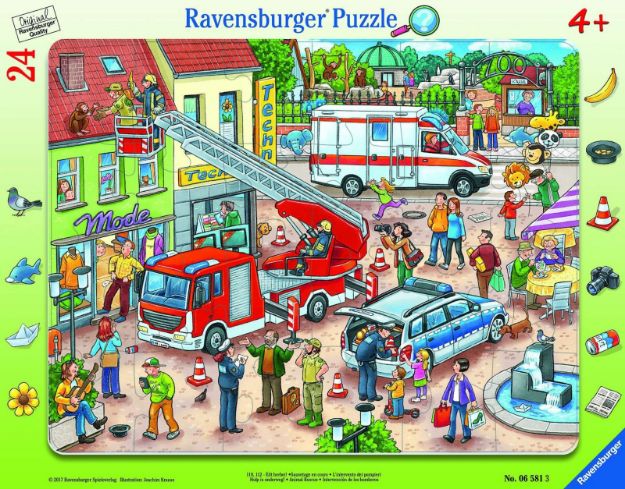 Bild von Ravensburger 06581 Rahmenpuzzle 110, 112 - Eilt herbei! 24 Teile