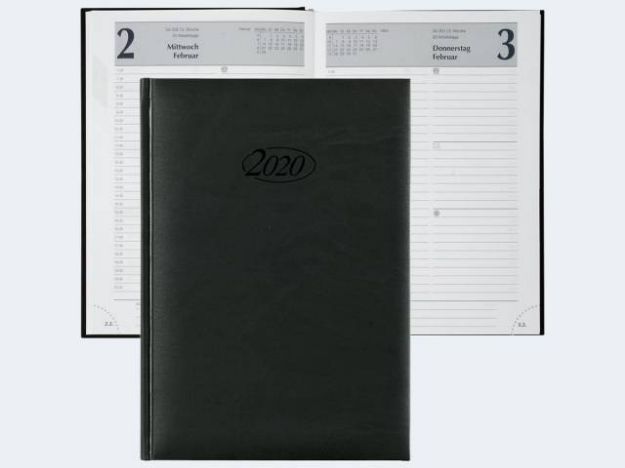 Bild von Buchkalender 2020 Din A51 Tag/1 Seite schwarz - 90071
