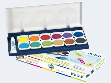 Zeige Details für Milan Deckfarbkasten 12 Fbn/Deckweiss - 300/12 Bild von Milan Deckfarbkasten 12 Fbn/Deckweiss - 300/12