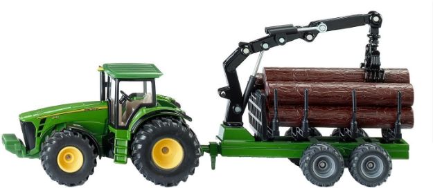 Bild von SIKU 1954 Traktor mit Forstanhänger 1:50