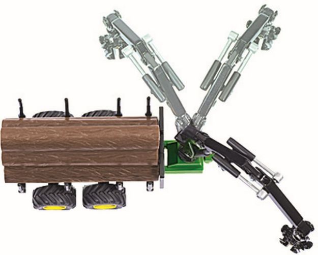 Bild von SIKU 1954 Traktor mit Forstanhänger 1:50