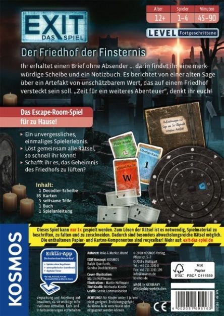 Bild von Kosmos EXIT Das Spiel - Der Friedhof der Finsternis - 695163