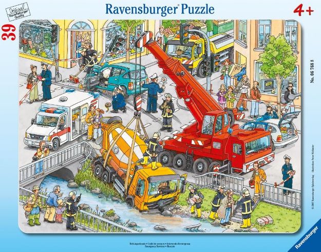 Bild von Ravensburger 06768 Rahmenpuzzle Rettungseinsatz 39 Teile