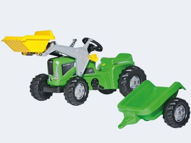 Bild von Rolly Kiddy Futura grün mit Lader und Anhänger - 63 003 5