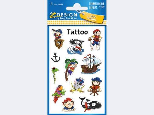 Bild von Tattoos Piraten - Eine Verkaufseinheit = 10 Stück - 56683
