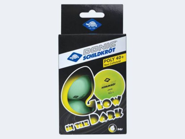 Bild von 6 TT-Bälle Glow in the Dark - 608507