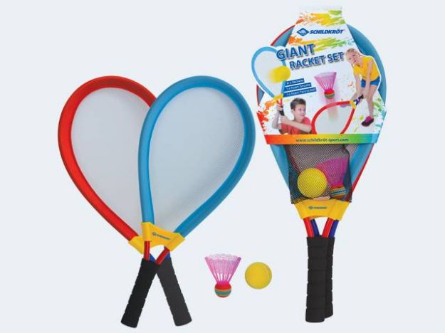 Bild von Kinder Giant Racket Set 2 Schläger 2 Bälle - 970150